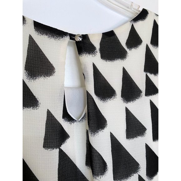 Sage Graphic Print Shift Dress S/6 - Picture 5 of 6